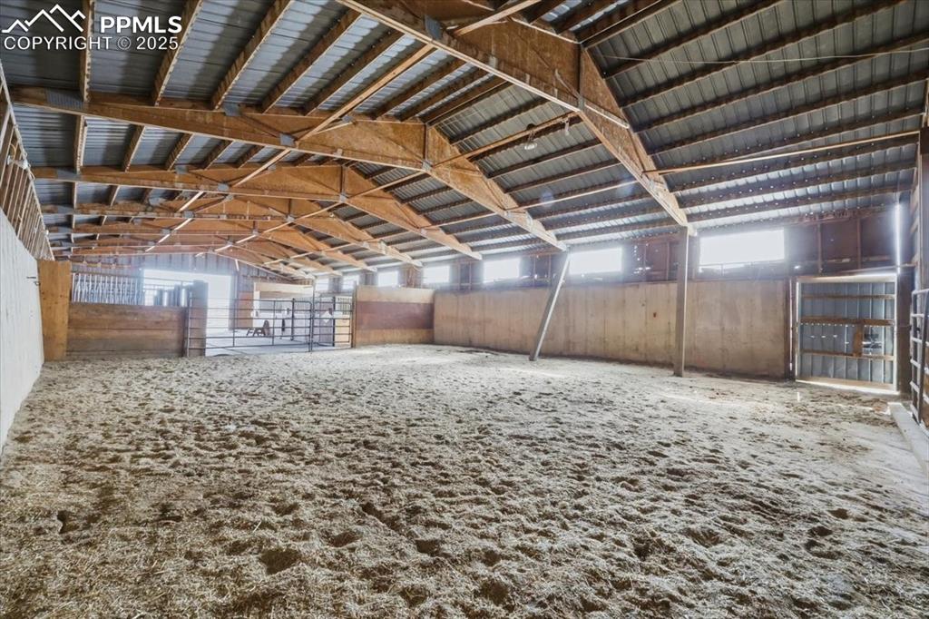 Side door exit in training arena