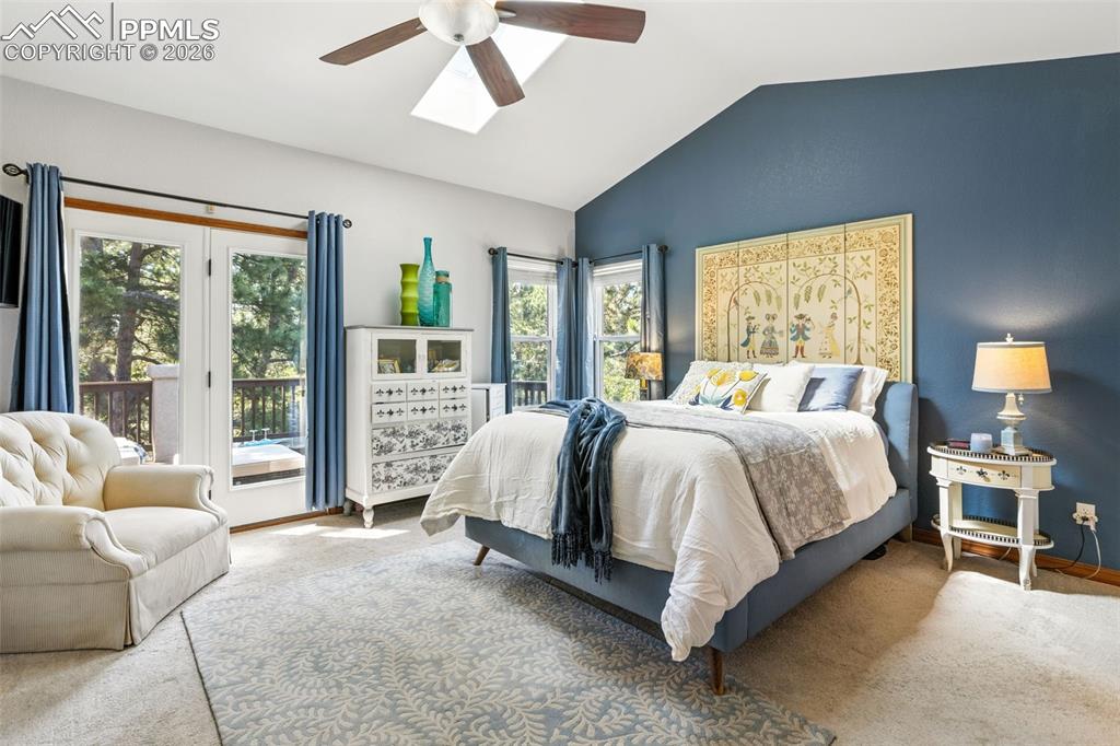 Primary retreat w/walkout to upper deck