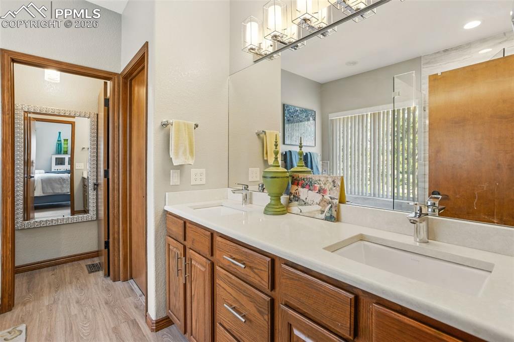Enjoy double sinks, walk-in closet and private toilet room in primary bath