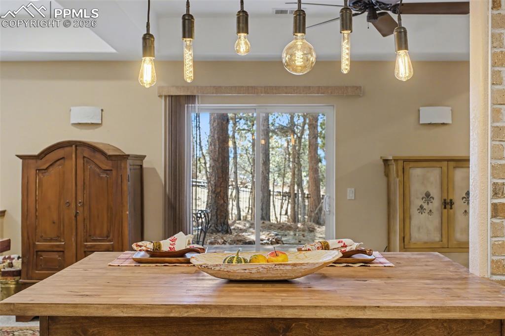 View from new kitchen to walkout to lower deck