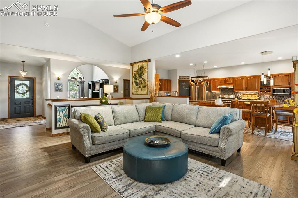 New neutral hardwood floors adorn the main floor