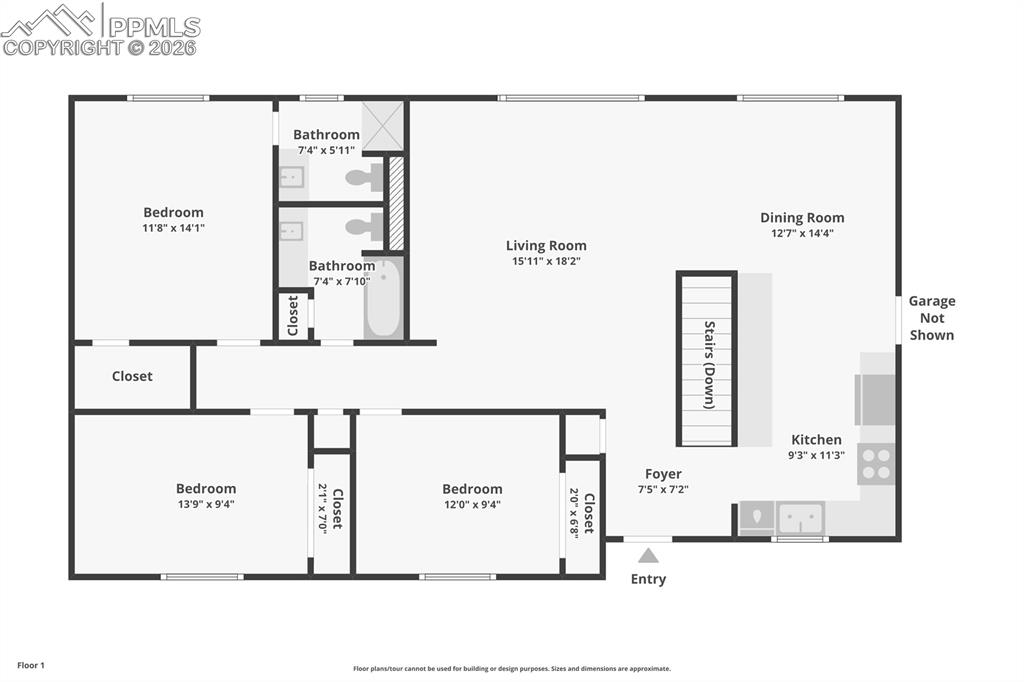 View of floor plan / room layout