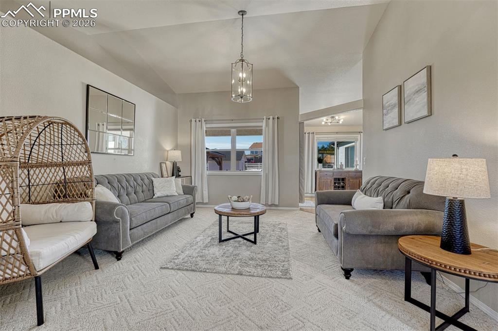 Refreshed finishes throughout the home give the living room a cohesive, updated feel that carries seamlessly from space to space