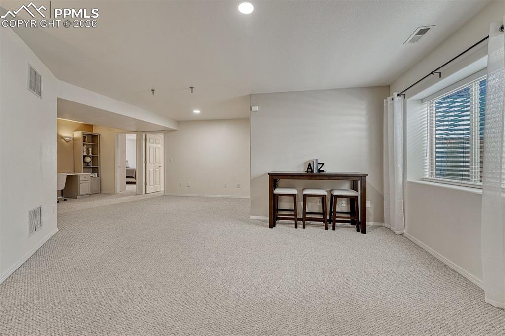 While the current owners left the space open, there are any number of ways it could be built out for your needs