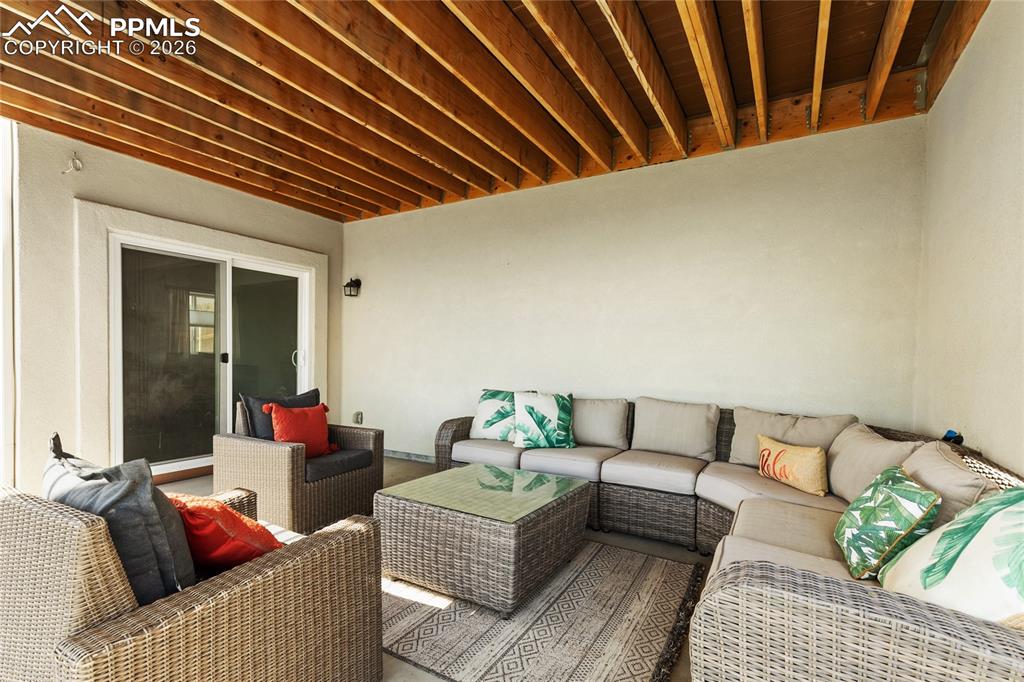 Patio off basement family room