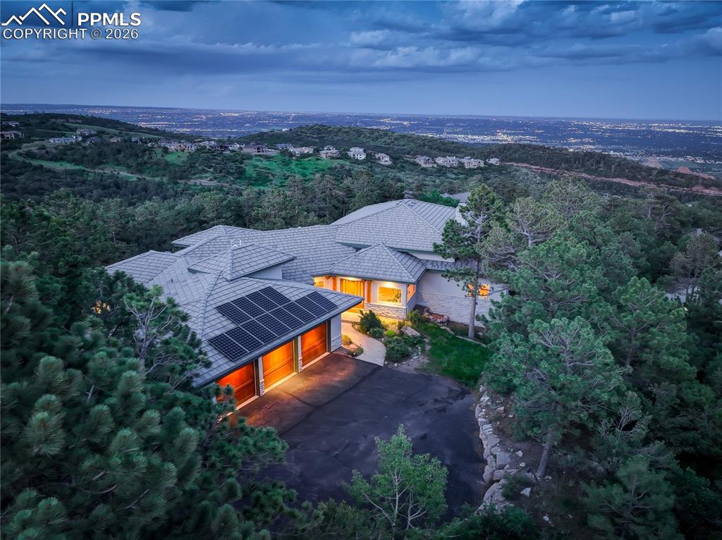 Panorama of city lights