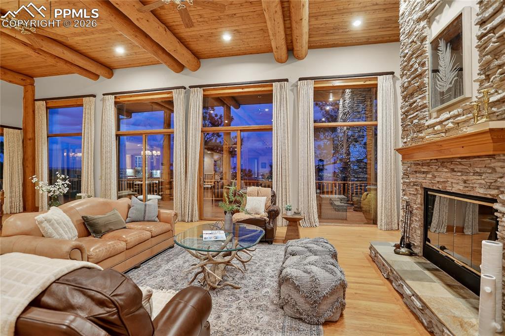 Watch the city lights sparkle in the evening