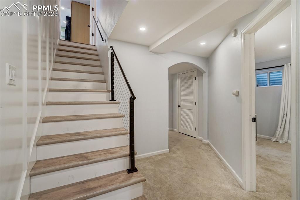 Stairs to the walk out basement