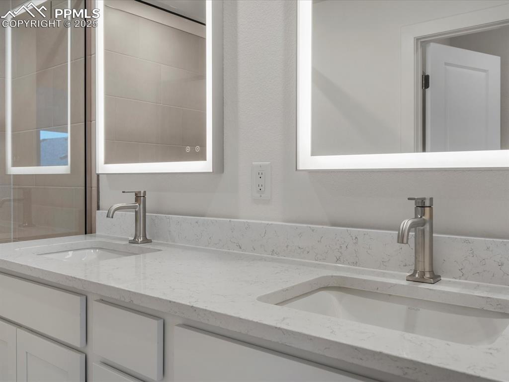 Bathroom with double vanity