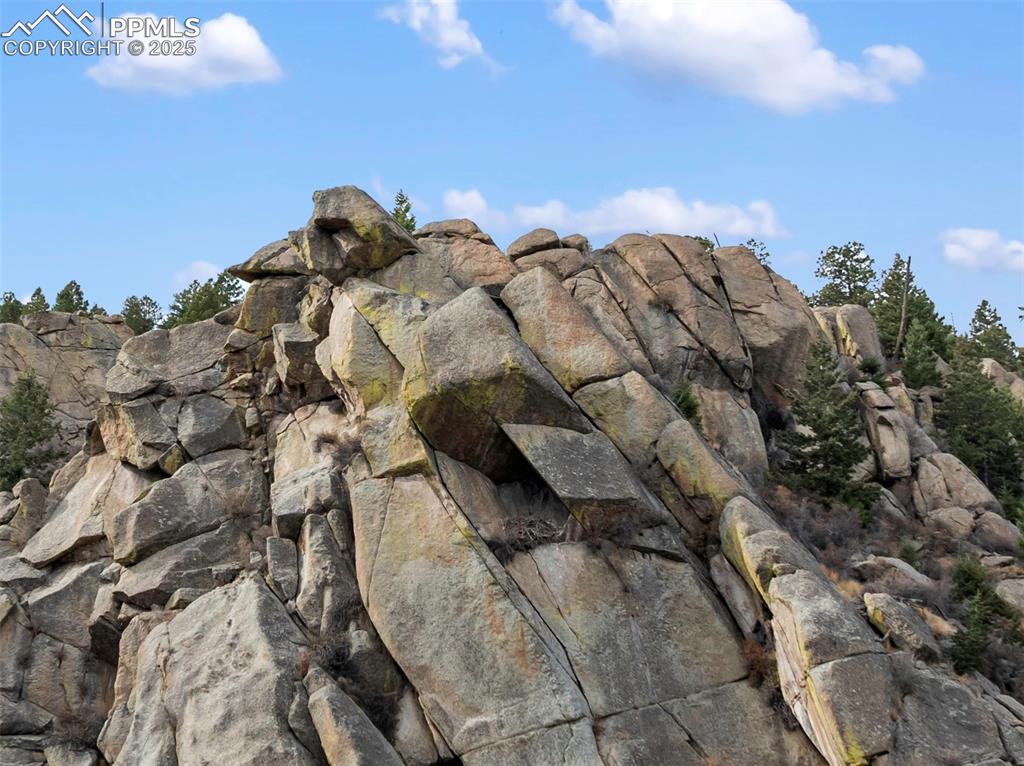 Exterior view of rocks and wildlife