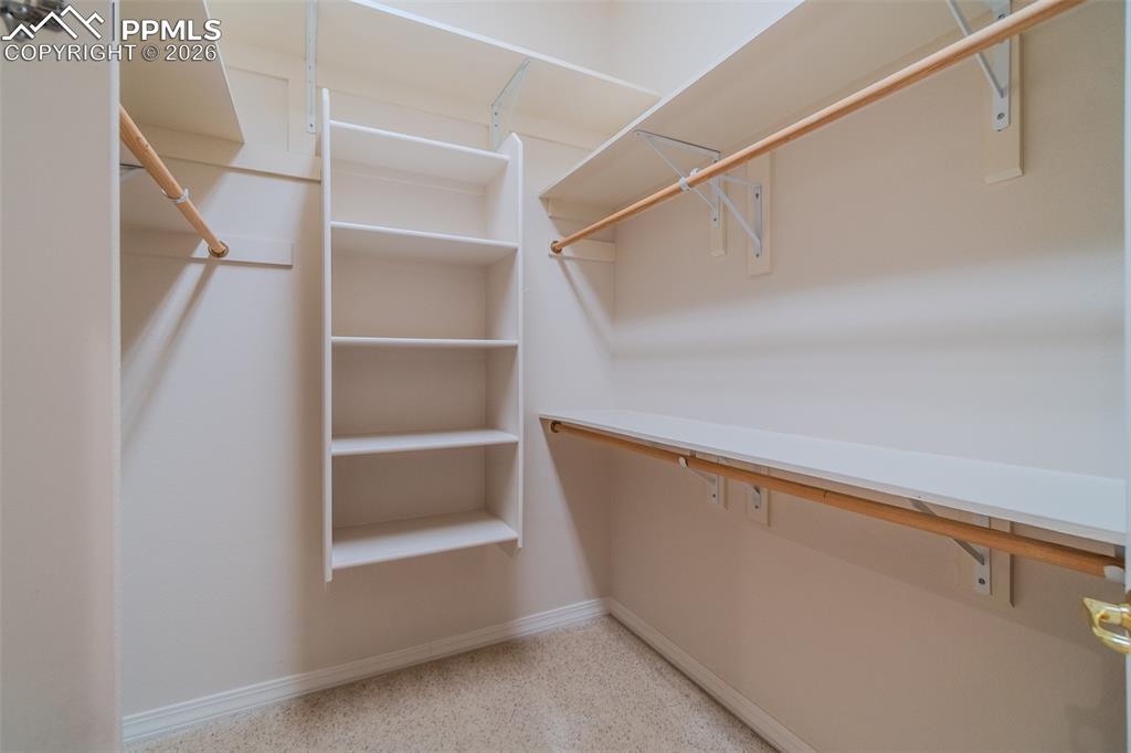 View of walk in closet