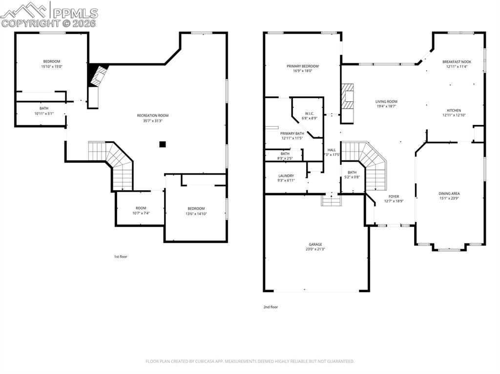 View of floor plan / room layout
