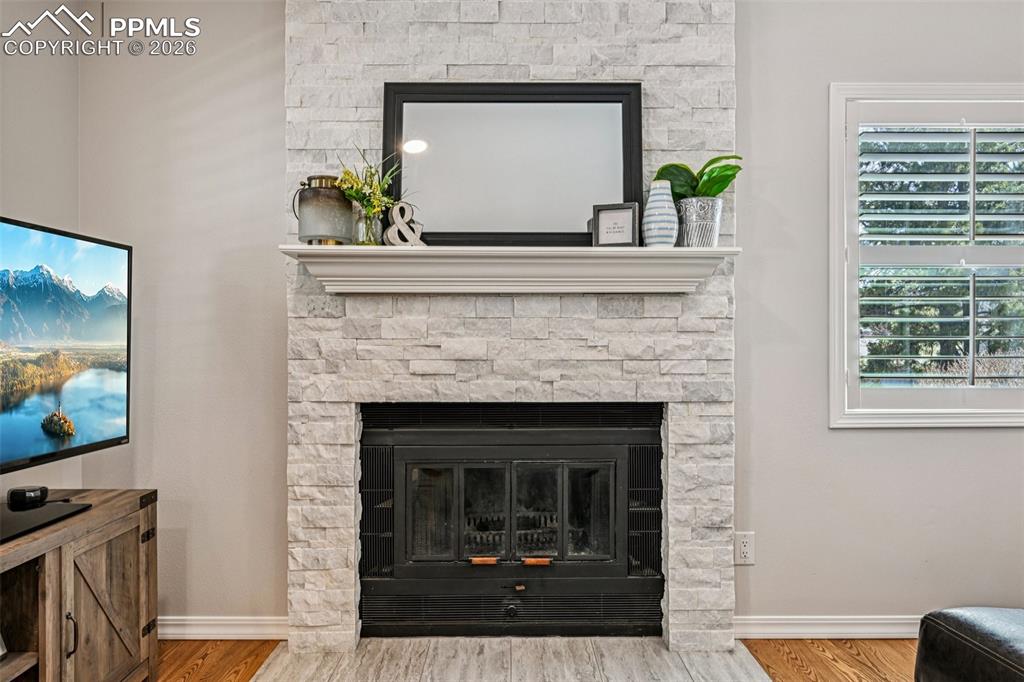 Gorgeous fireplace in the living room