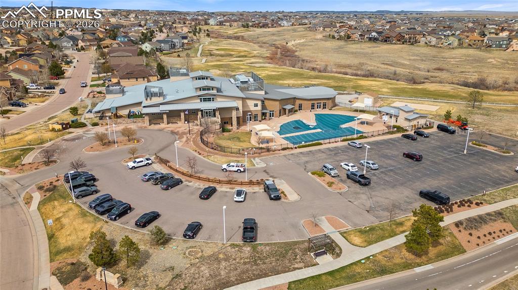 Bird's eye view of community center