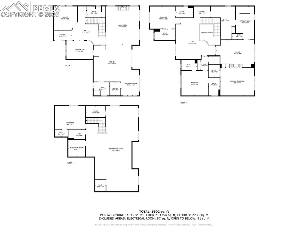 all levels floor plan