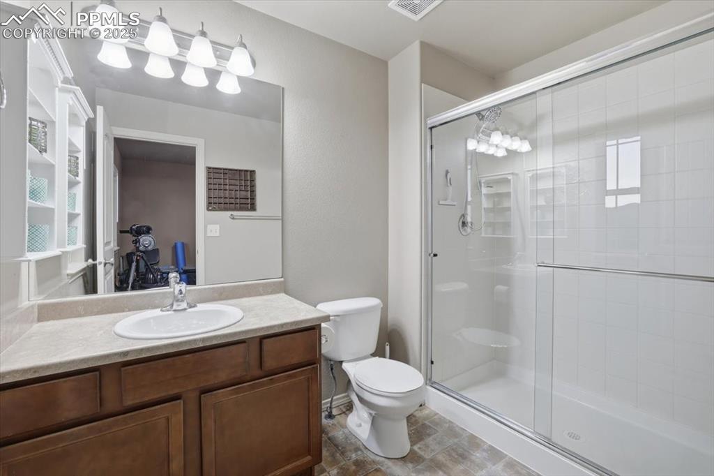 The junior suite has a private 3/4 bath with a large shower. 