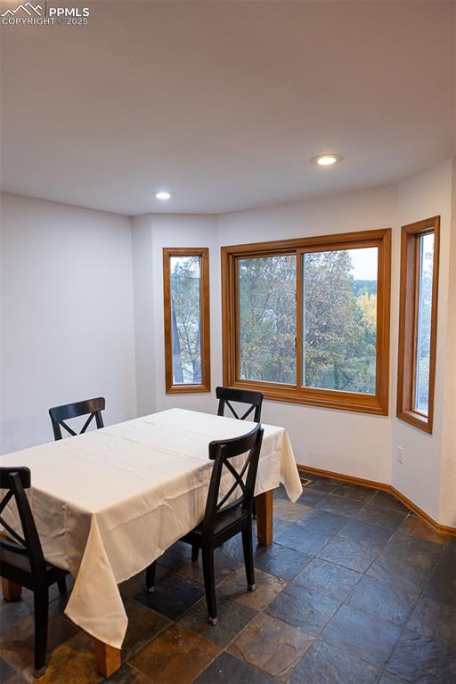 Breakfast nook in between the kitchen and laundry area.
