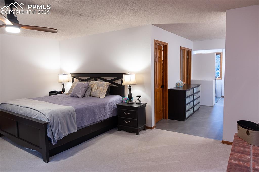 Primary bedroom looking towards bathroom.