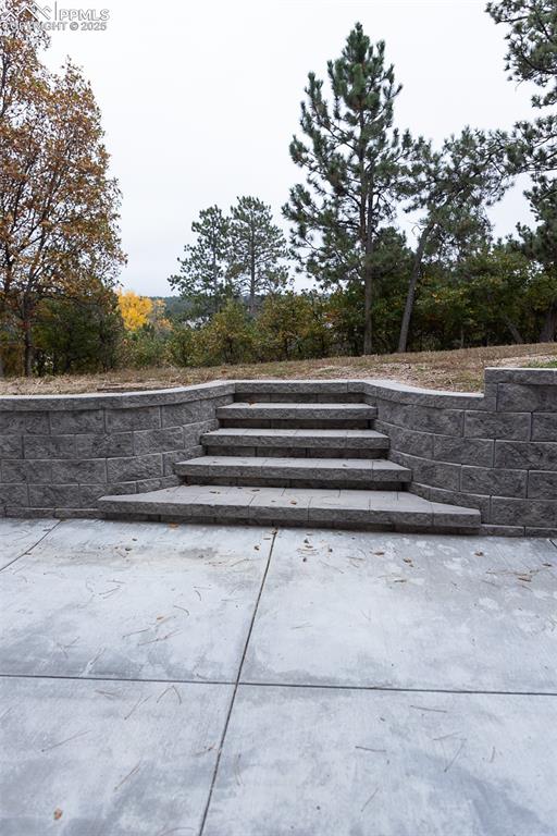Patio off basement living room.