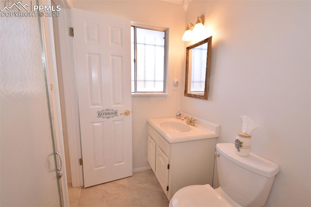 3/4 attached primary bathroom