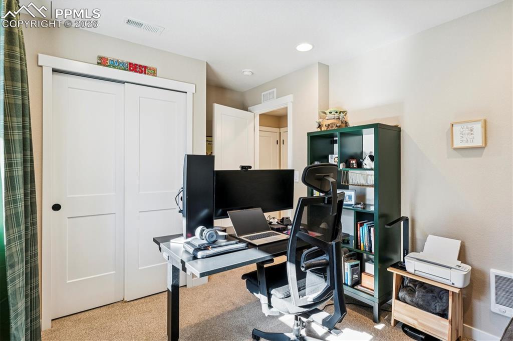 Bedroom #3 with Reach-in Closet & Carpet