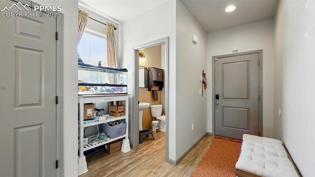 Convenient Powder Bathroom located off the Entry.