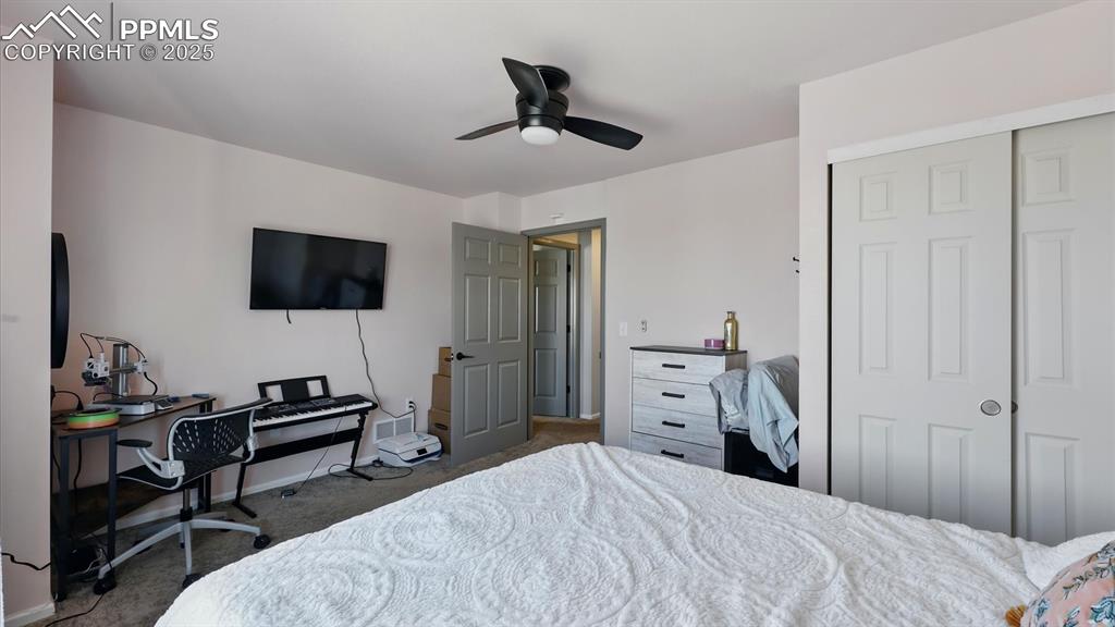 Upper Level Bedroom #2 has a generous closet.