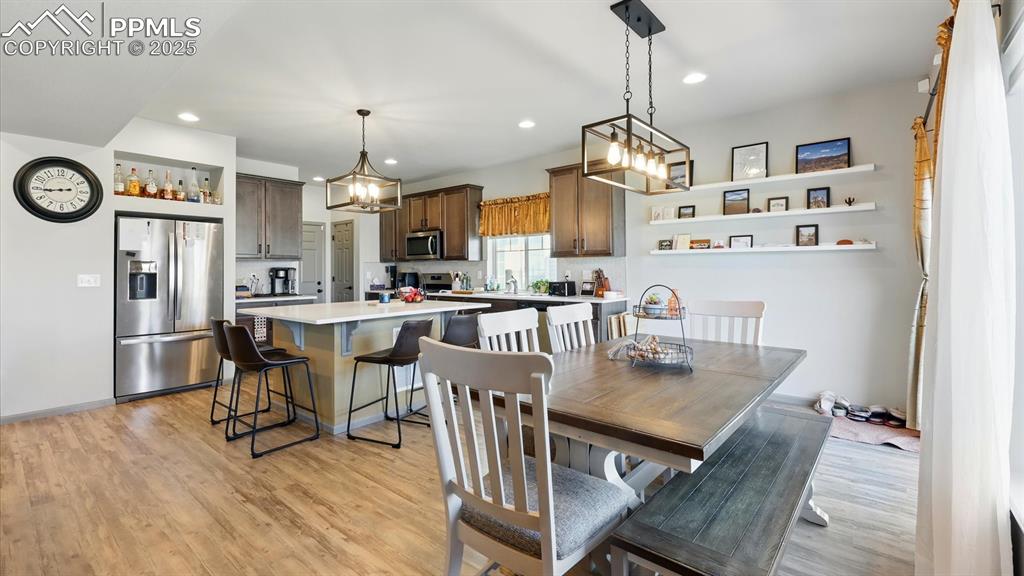 The Dining Area is located off the Kitchen making it easy for food service and clean up.