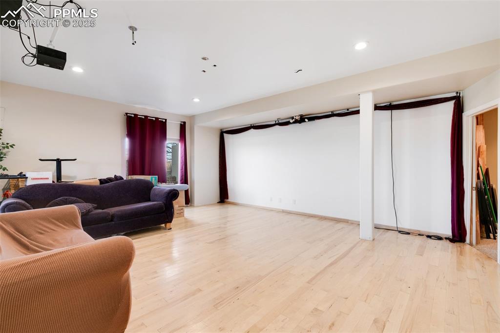 This space has a raised, maple floating floor for dancing.