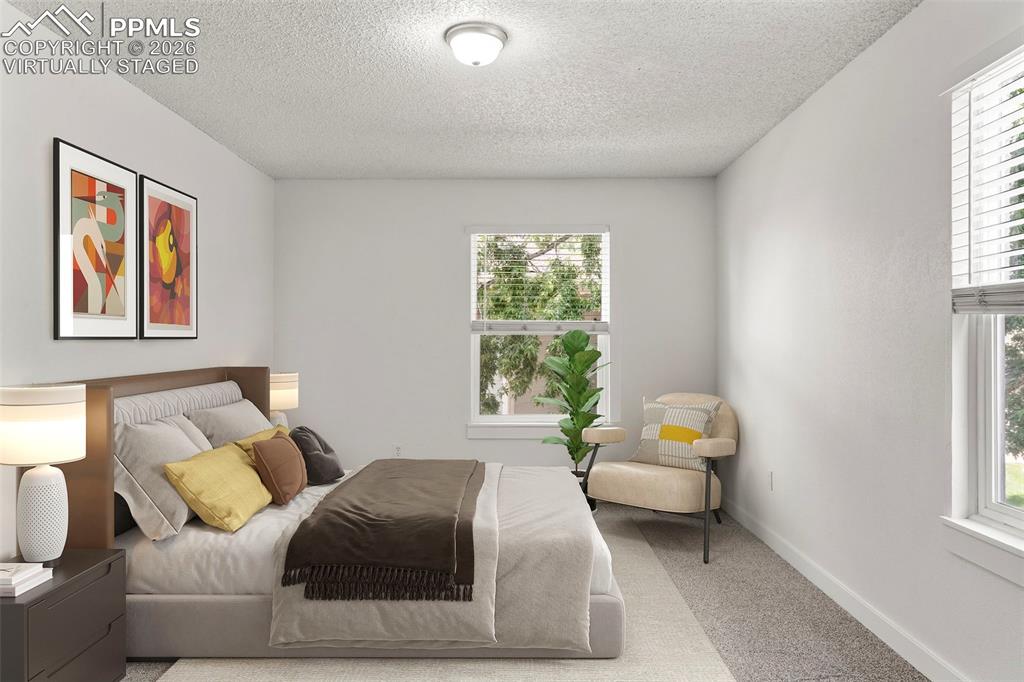 virtually staged bedroom