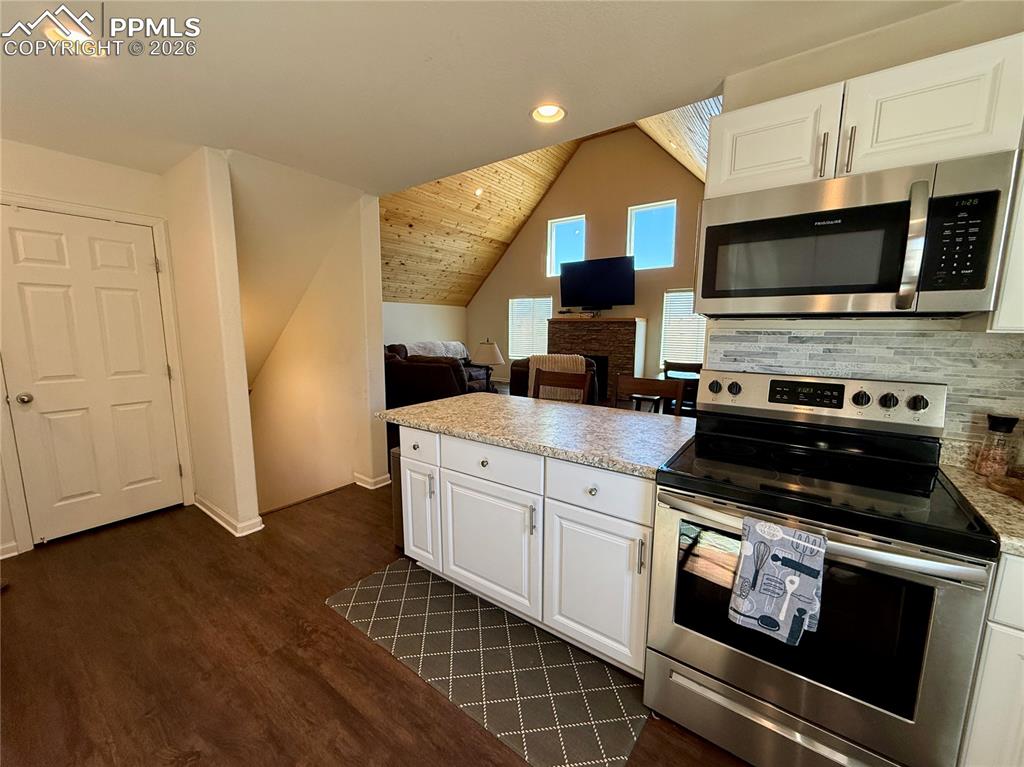 Kitchen opens to the Spacious Living/Dining room