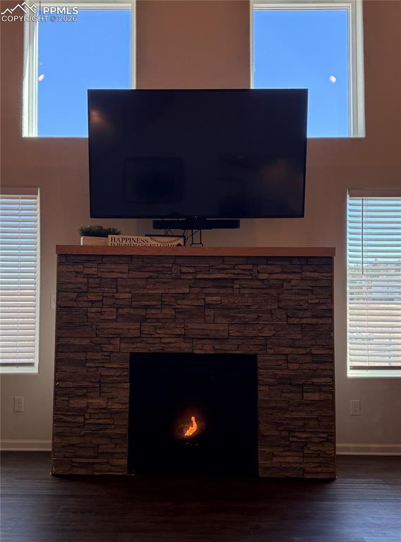 Gas Fireplace for cool nights