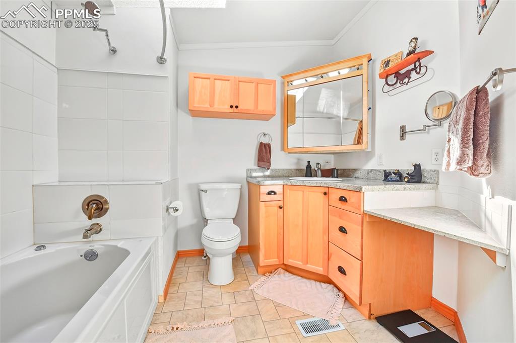 2nd Master Suite Bathroom with Extra Counter Space and Cabinets