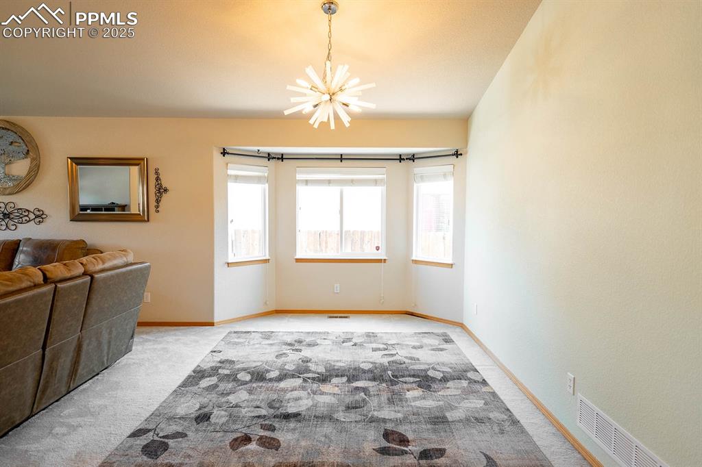 Good size room will fit a large table