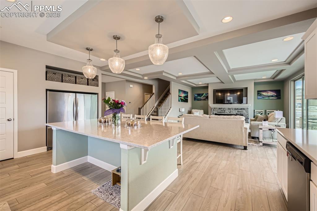 Ginormous kitchen opens to family room