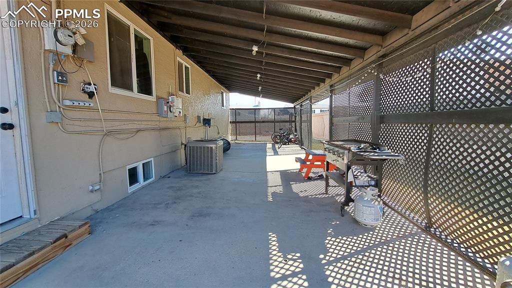 Large covered patio