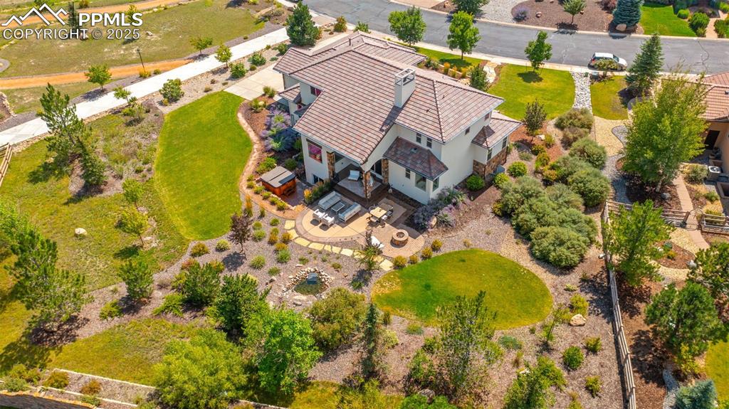 View from above of property