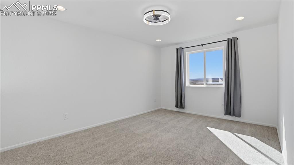 Upper level Loft with view window.
