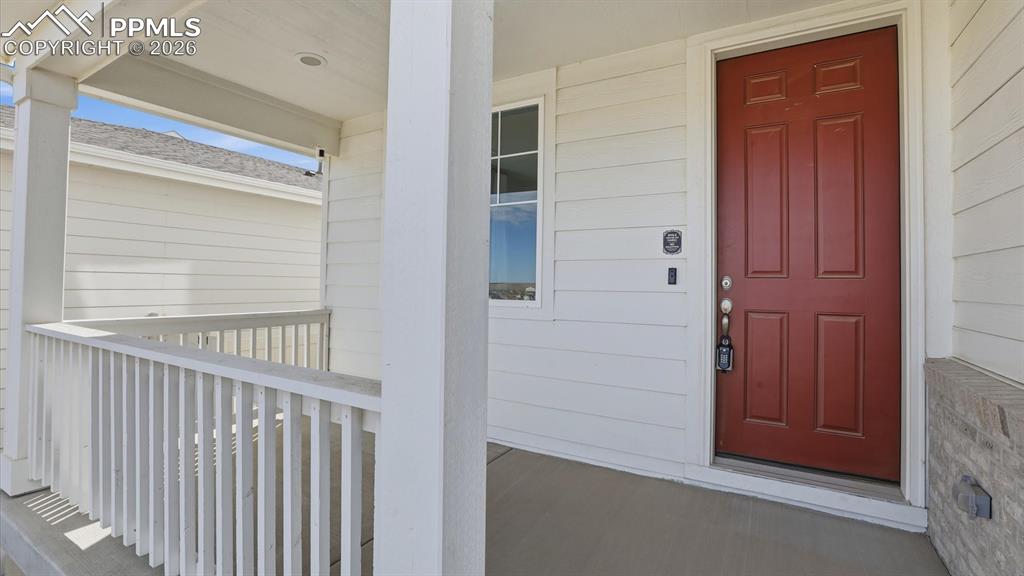 Covered front porch.