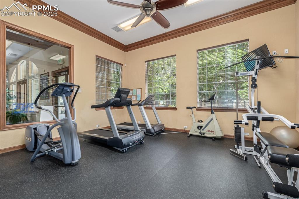 Exercise area located in the community center