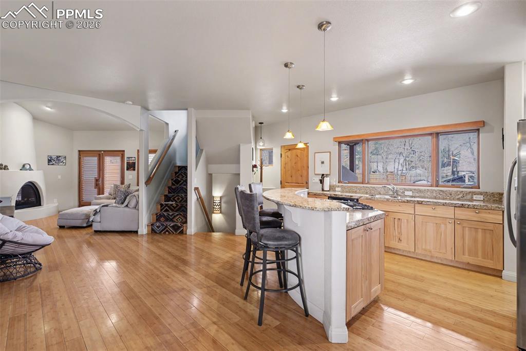 Main Level Balcony featuring a mountain view