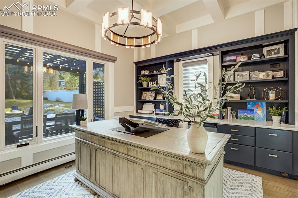 Office with double French Doors