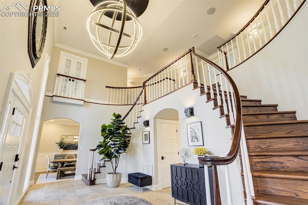 Entry with Grand Dual Staircase