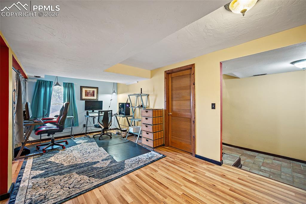 Lower floor recreation room.