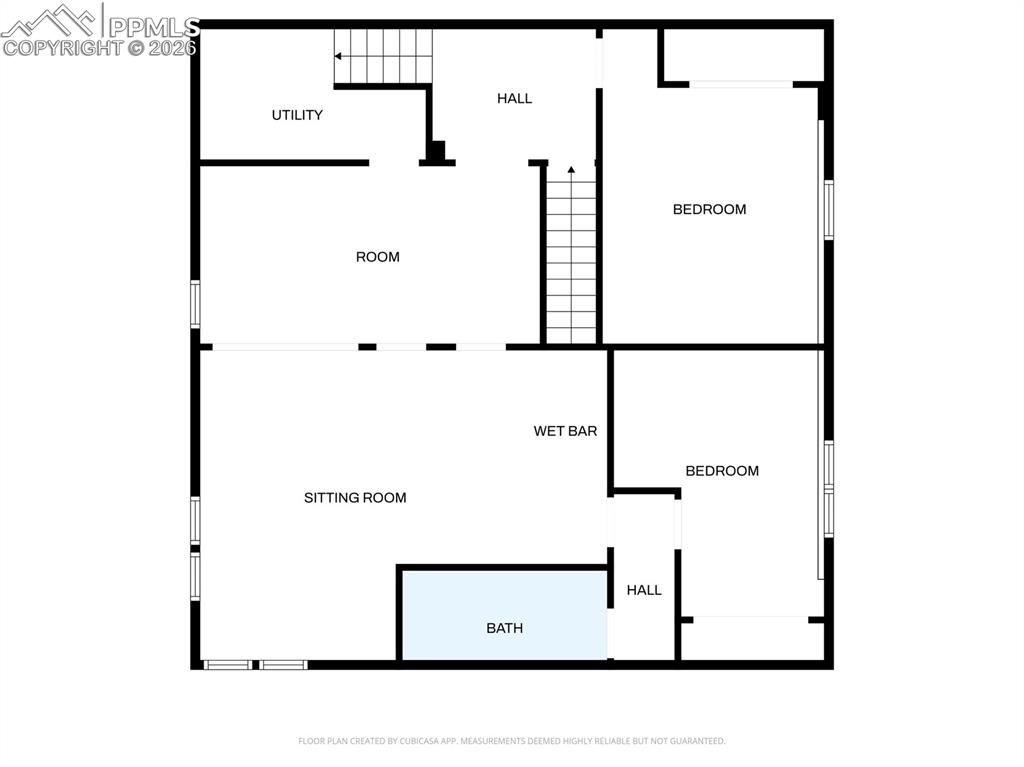 Floor plan of the bottom floor.