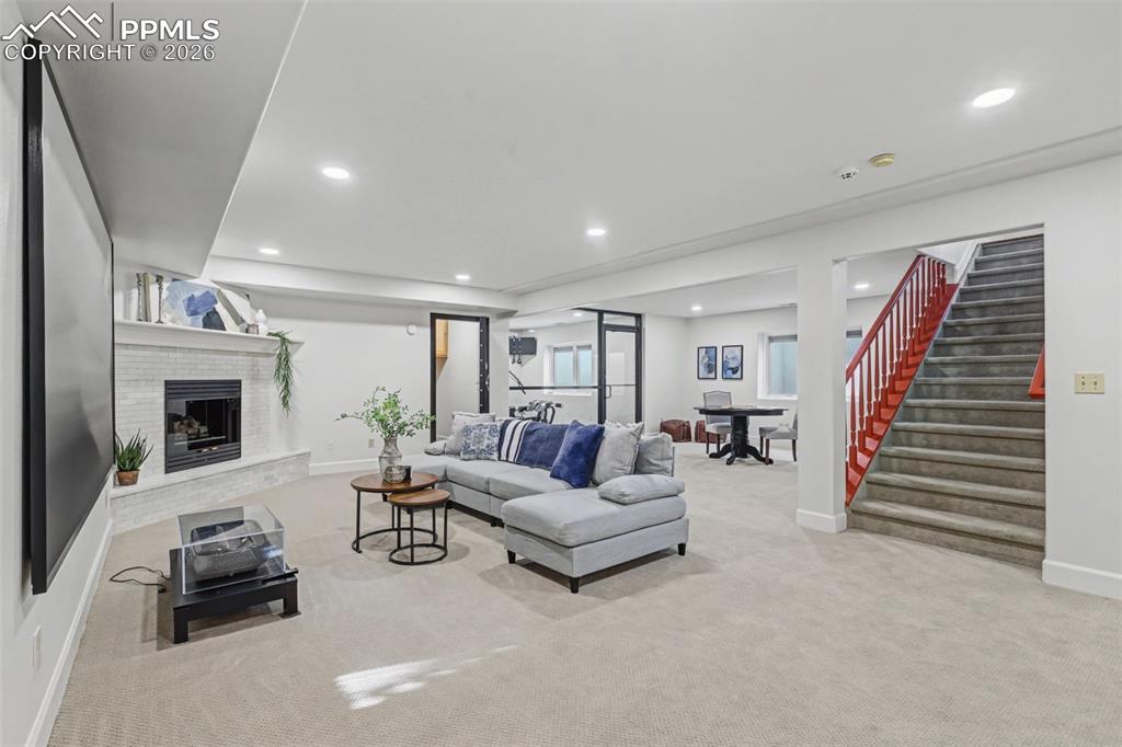 Basement entertainment room