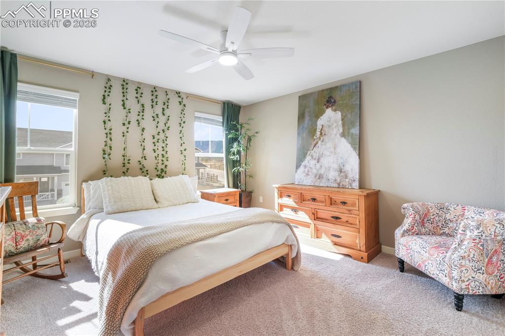 Upstairs 3rd bedroom with large closet and views