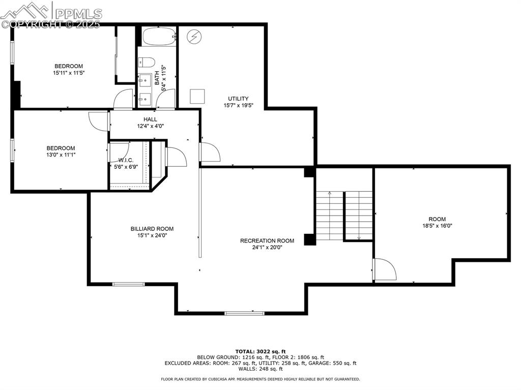 View of floor plan / room layout