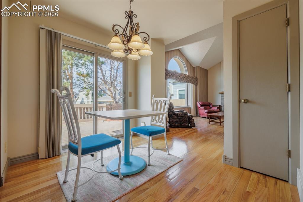 From nook onto the family room with large picture window