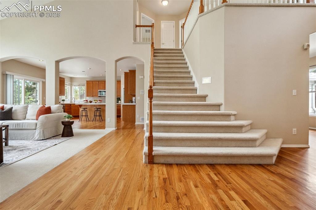 Stairs to the Upper level loft & bedrooms